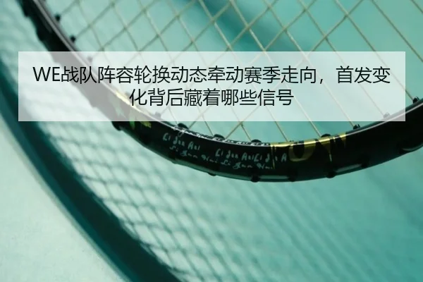 WE战队阵容轮换动态牵动赛季走向，首发变化背后藏着哪些信号